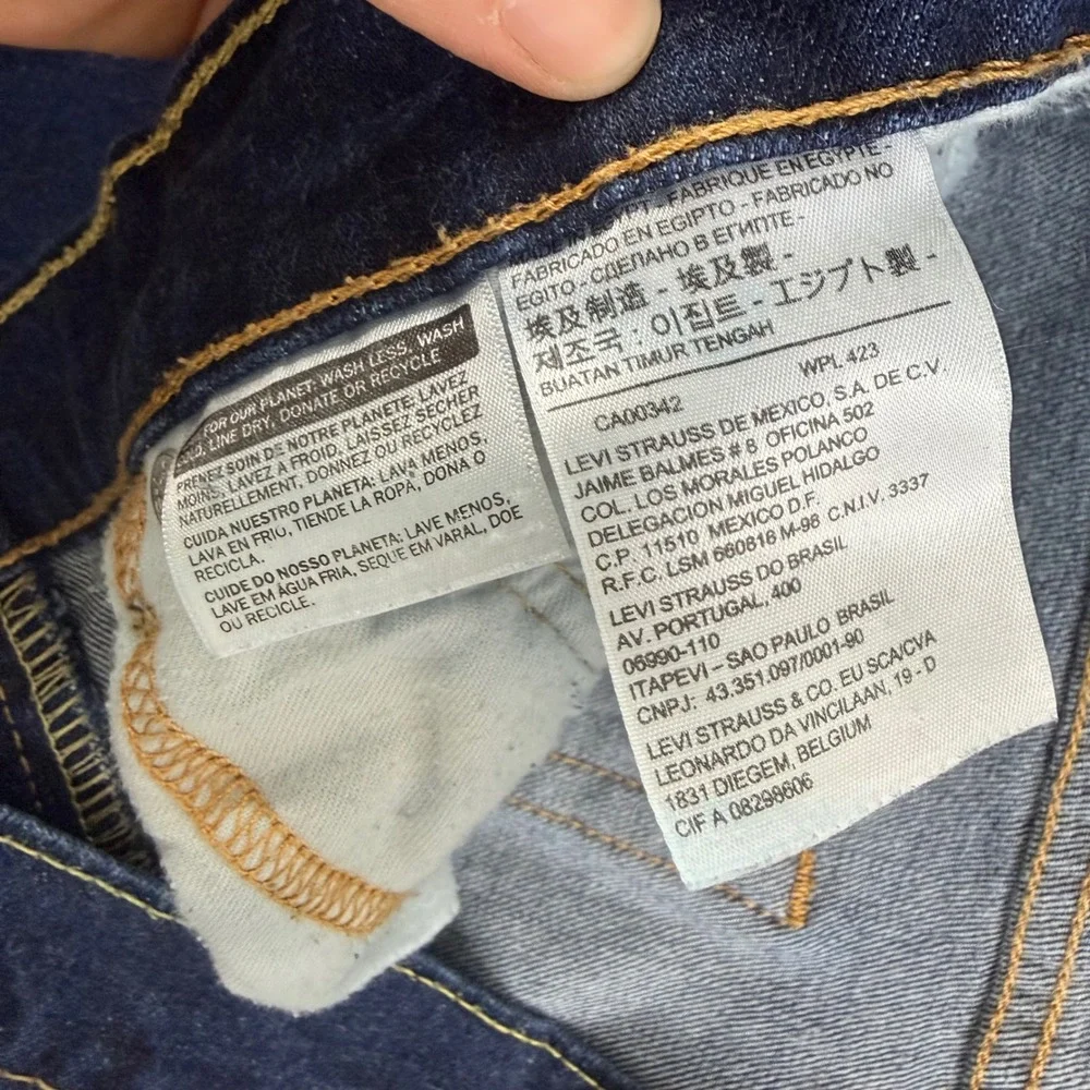 Levis 550 Relaxed Fit Tapered Leg Dark Indigo Jeans Mens 36x32 S40196